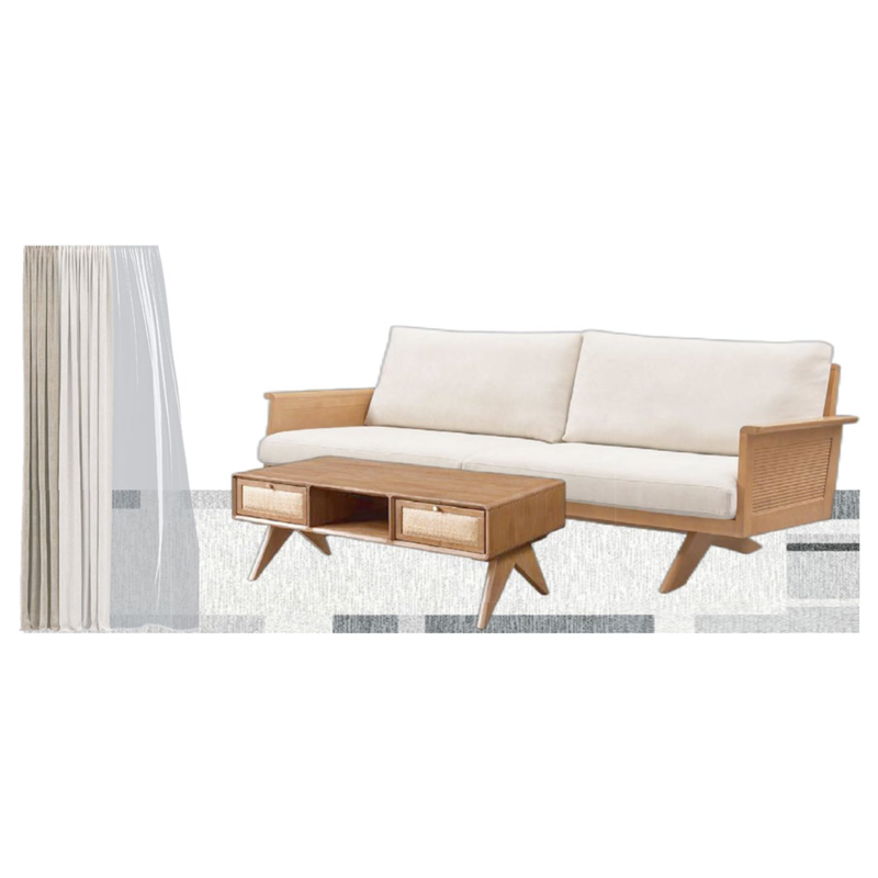 Light Wood Tone White Beige Modern Natural Home Furniture Suite Wooden Sofa Beds Dining Table (1)