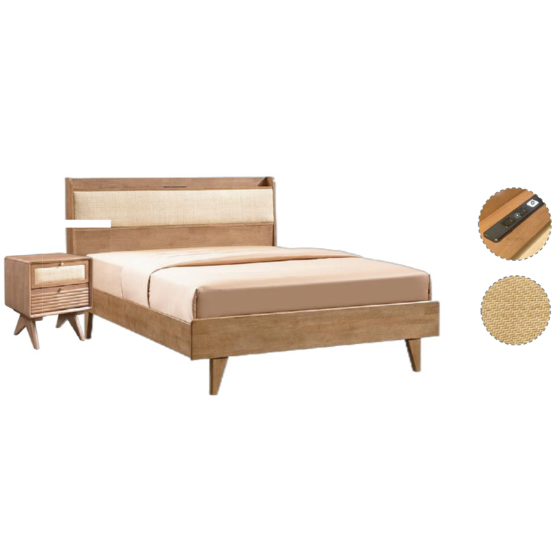 Light Wood Tone White Beige Modern Natural Home Furniture Suite Wooden Sofa Beds Dining Table (2)