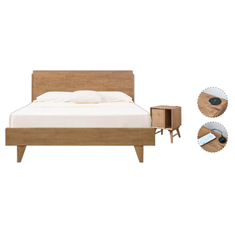 Light Wood Tone White Beige Modern Natural Home Furniture Suite Wooden Sofa Beds Dining Table (4)