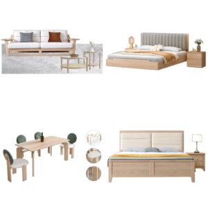Light Wood White Green Brown Natural Modern Home Furniture Suite Sofa Beds Dining Table (1)