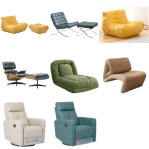 Modern Leisure Chairs Lazy Sofa Recliner Furniture Collection Yellow Green Brown Gray Beige Teal (1)