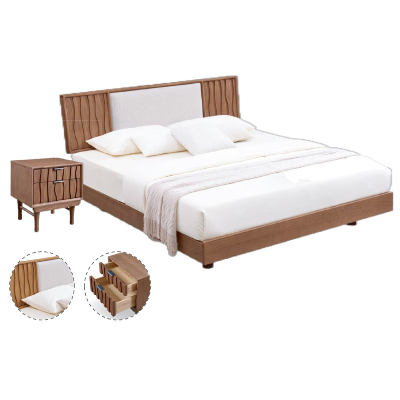 Wood Tone Gray White Modern Home Furniture Suite Wooden Sofa Beds Dining Table (1)